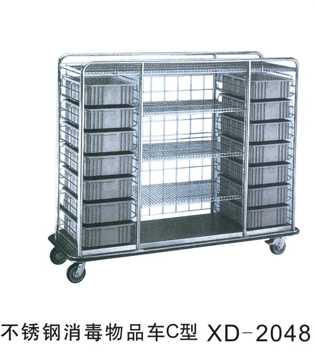 不锈钢消毒物品车C型XD-2048